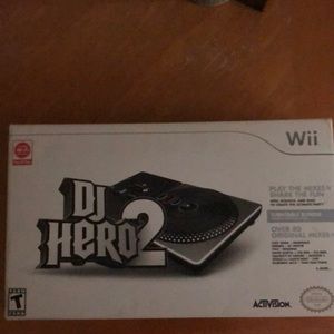 WII “DJ Hero2” is dated, but plays just fine,although it has been safely stored!